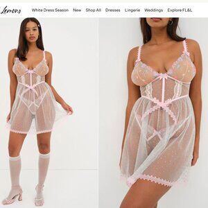 For Love and Lemons Gabriella Slip Dress Size Large